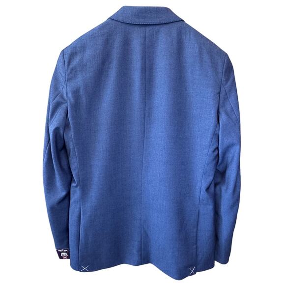 THE SAVILE ROW Men's Blue Trim Fit Brixton Suit Jacket Size 36S - Picture 2 of 7